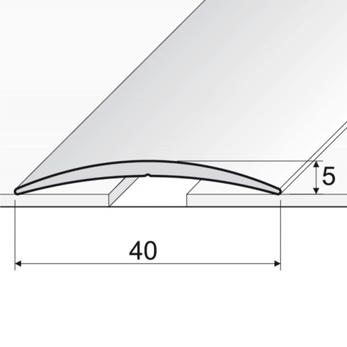A13 40mm Aluminium Wood Effect Self Adhesive Door Threshold Strip