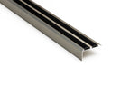 Aluminium Stair Nosing with Rubber Insert 35 MM x 19 MM x 1 M 2 M & 2.5 M Length Anodised Silver Gold Champagne - LSSZG