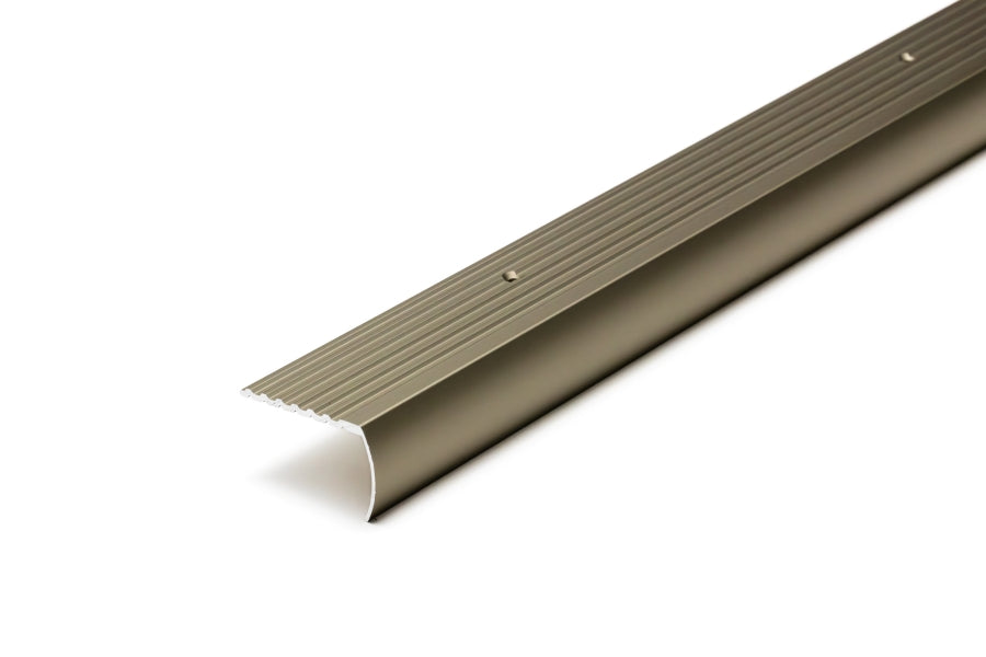 Aluminium Bullnose Stair Nosing 50mm x 30mm x 118cm Length Curved Step Edge Trim Silver Gold Champagne -  SN BL50
