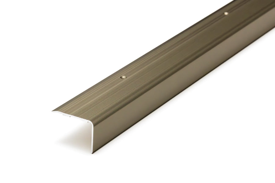 Aluminium Stair Nosing 48mm x 34mm x 118cm Length Step Edge Trim Anodised Silver, Gold, Champagne- SN RY48