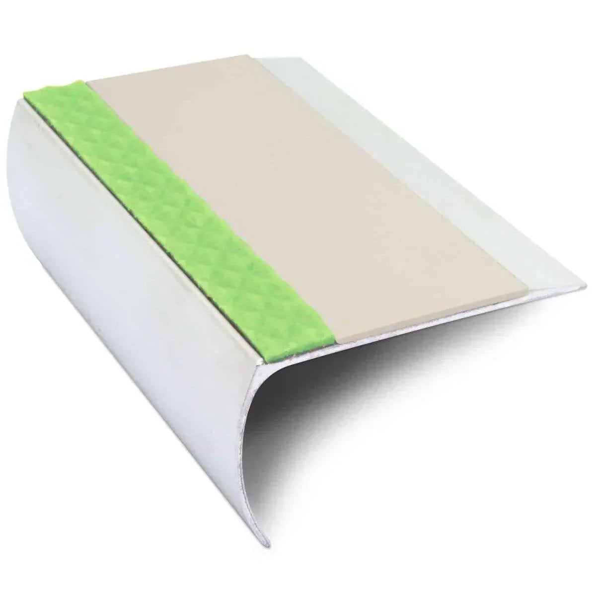 ASL25 69x40mm Aluminium Non Slip Stair Nosing Edge Trim With Pvc Insert