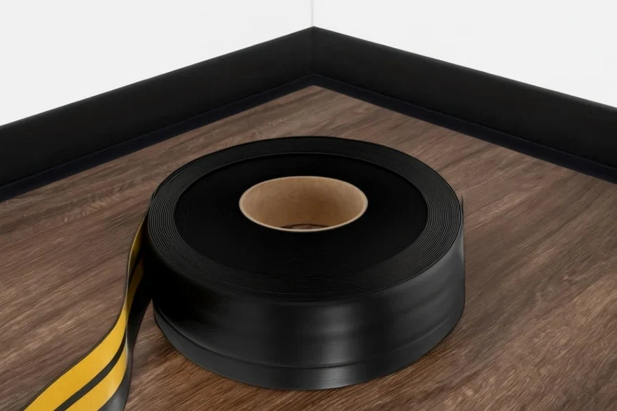 Self-Adhesive Flexible PVC Skirting Board 50×20mm – Soft Floor & Wall Edge Trim Roll (5m & 10m Options)