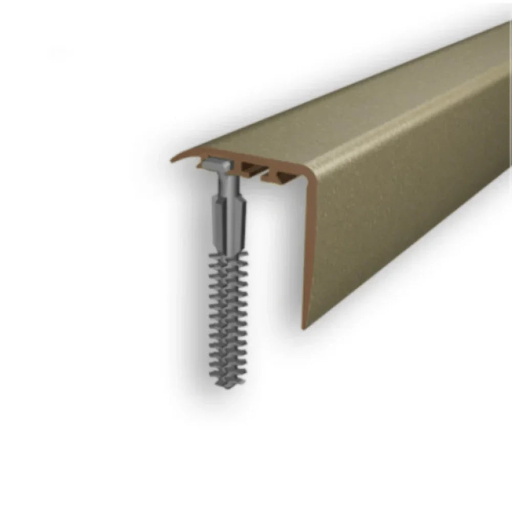 D-K0300 PVC Wood Effect Stair Nosing Edge Trim – 25 x 25mm UPVC Step Protector