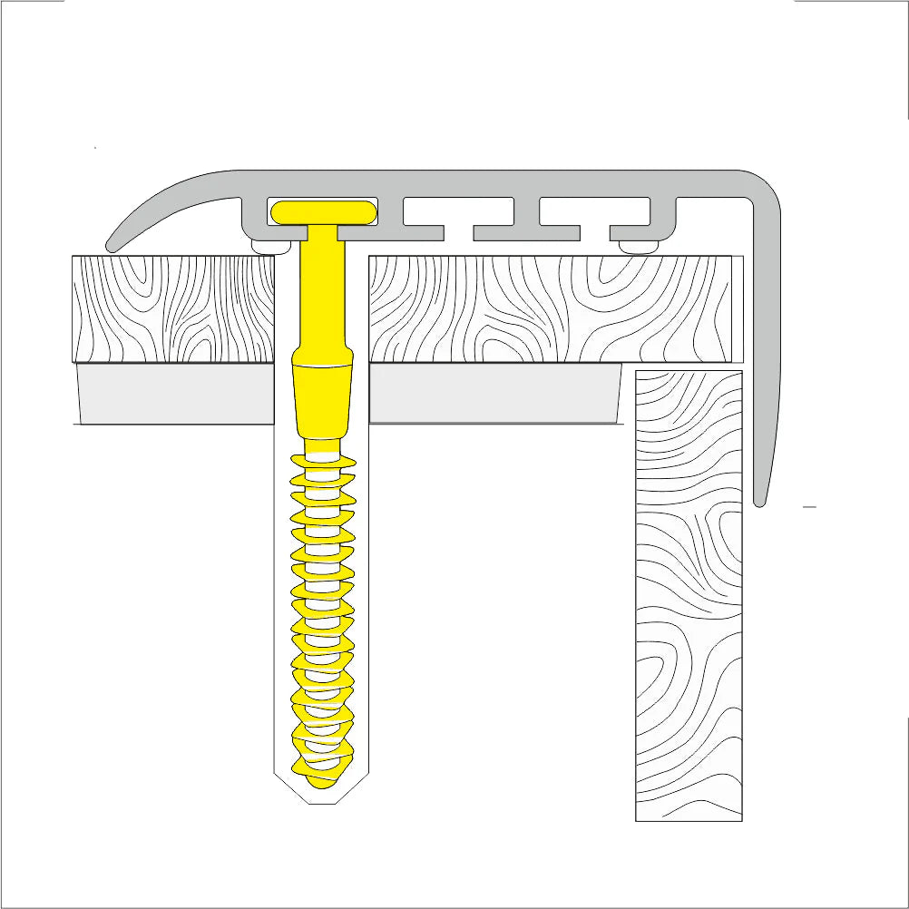 Diagram of a screw with dimensions labeled on a white background