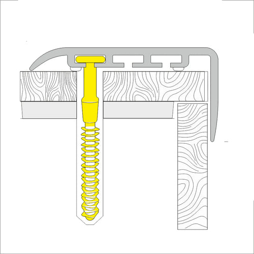 Diagram of a screw with dimensions labeled on a white background