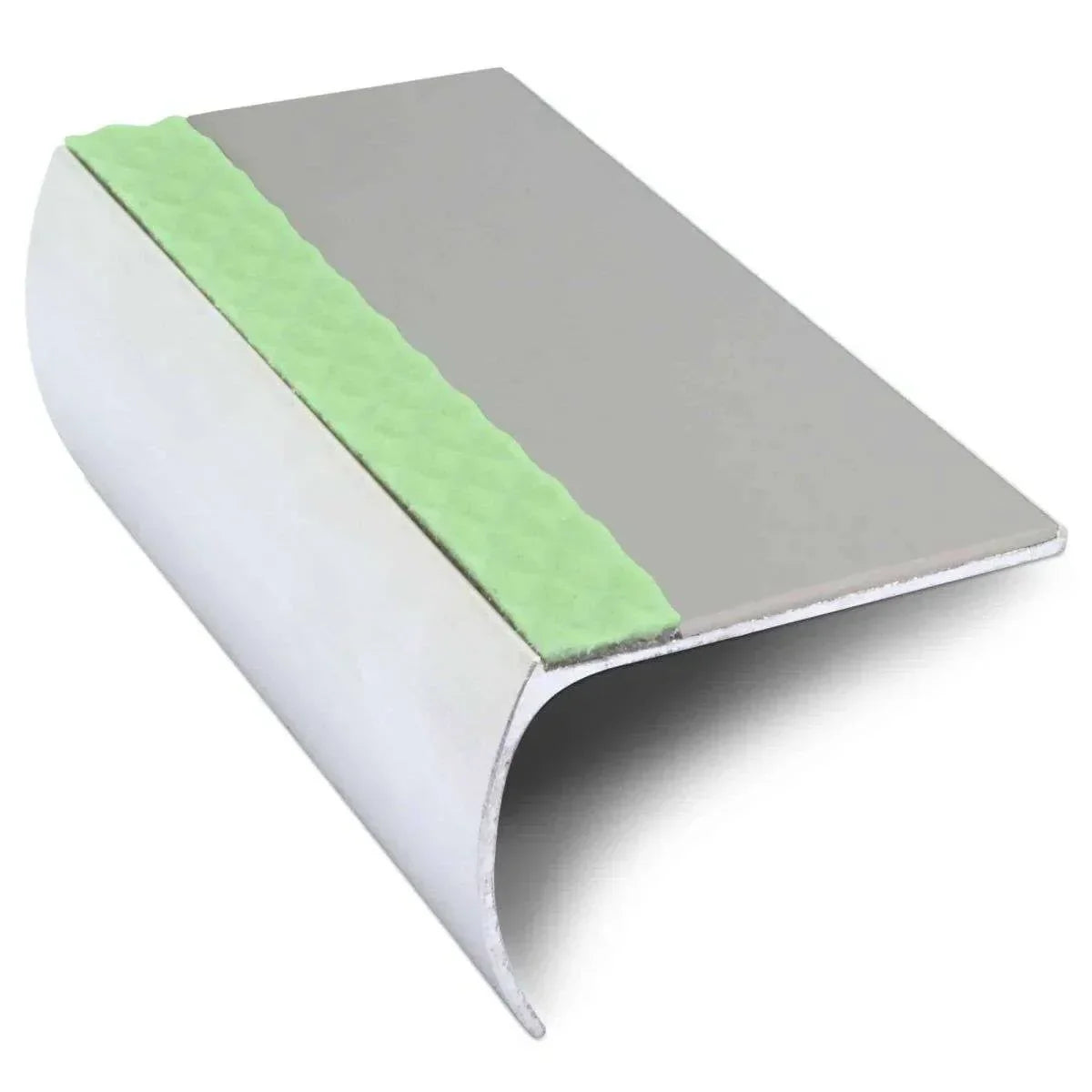 ASL03 57x40mm Aluminium Non Slip Stair Nosing Edge Trim With Pvc Insert