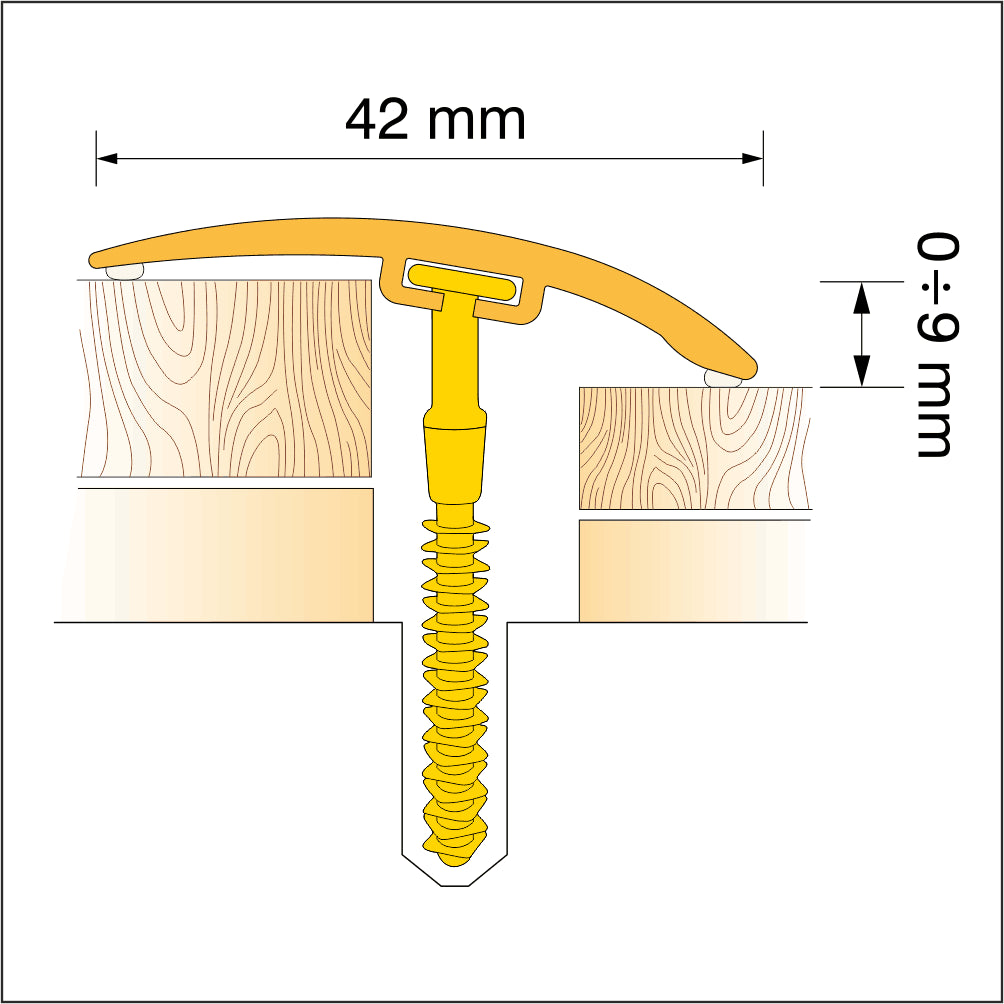 42mm PVC Wood-Effect Door Threshold Strip – D-P0200