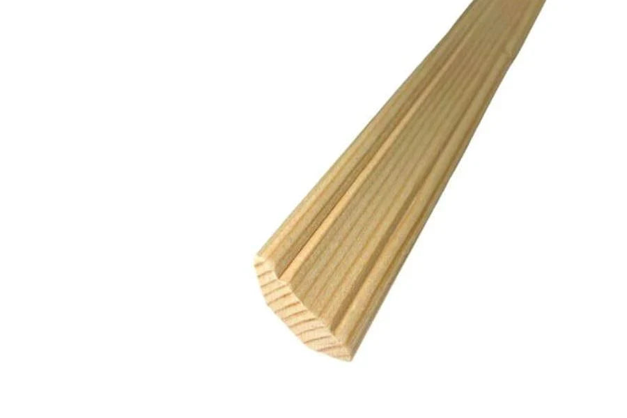 Pine Wood Scotia Beading 25×25mm & 30×30mm – Smooth & Grooved Trim Moulding Strip (1m & 2.4m)