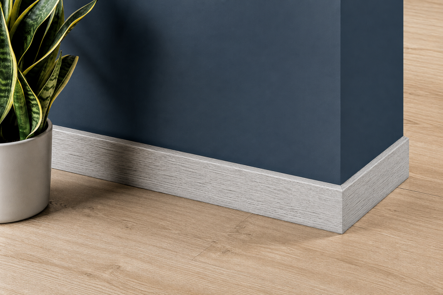 Skirting Board 80 MM x 14 MM  2200 mm Length Polystyrene  Wall Floor Edge Trim Various Colours -Decor