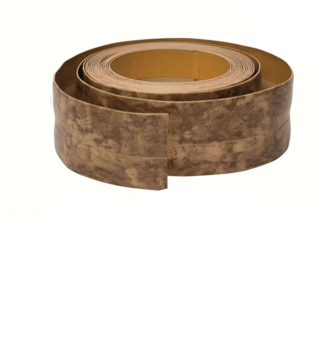 Roll of cork and PVC strip with dimensions and material information on a white background