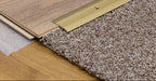 Aluminium Door Threshold Strip 38 MM x 1 M & 2 M Length Carpet to Lamnate Anodised Screw-Fix Silver & Gold - LPOR