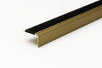 Aluminium Stair Nosing with Rubber Insert 46 MM x 30 MM x 1.2 M & 2.4 M Length Anodised Anti-Slip- PS6