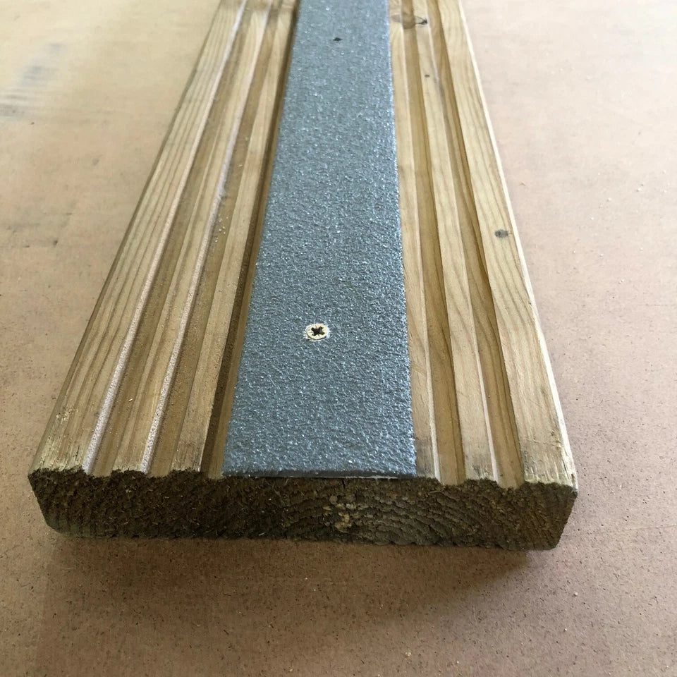 Anti-Slip Decking Strips 50mm & 90mm – GRP TreadGrip | Pre-Drilled, Free Screws