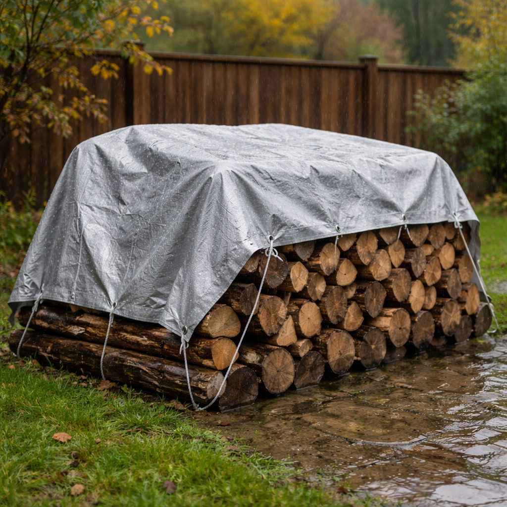 Heavy Duty Waterproof Tarpaulin Sheet 140GSM Silver – Heavy Duty Cover with Reinforced Eyelets for Professional & Domestic Use