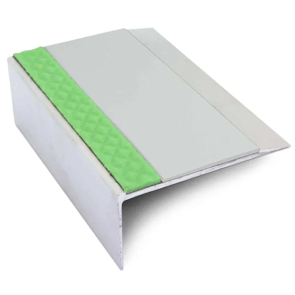 ASL15 66x32mm Aluminium Non Slip Stair Nosing Edge Trim With Pvc Insert