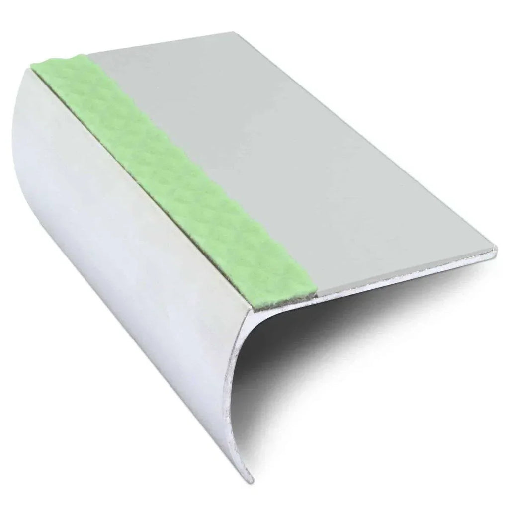 ASL03 57x40mm Aluminium Non Slip Stair Nosing Edge Trim With Pvc Insert