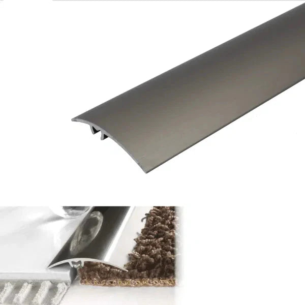 Metal strip with 'INOX' label and technical details on a white background