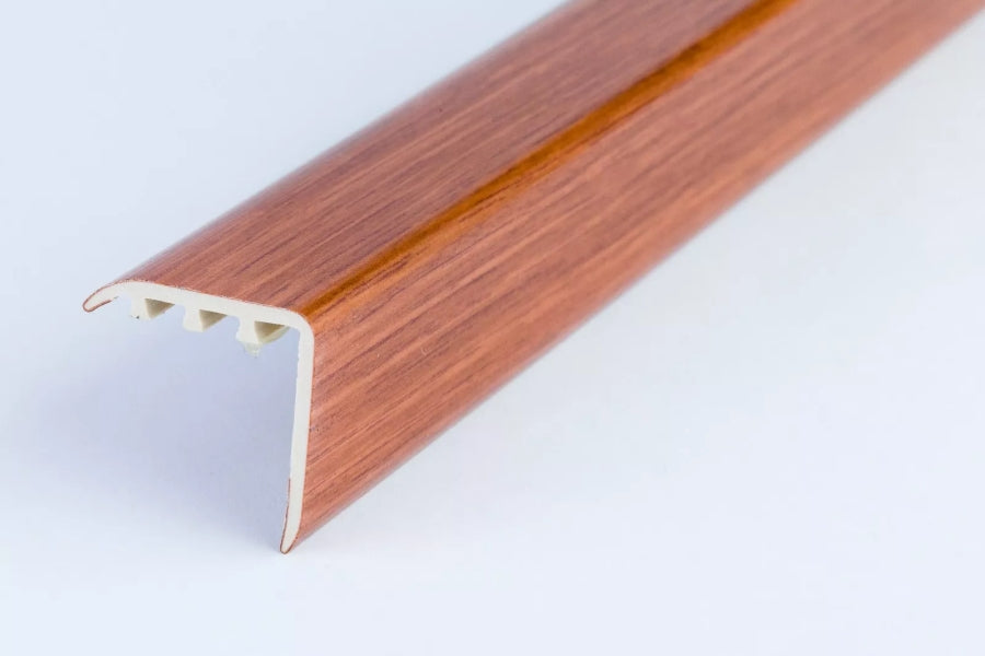 uPVC Stair Nosing 30 MM x 30 MM x 0.9 M Length Wood Effect Profile