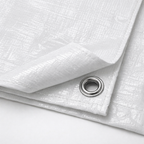 Heavy Duty White Waterproof Tarpaulin Sheet 110gsm - Heavy Duty UV-Resistant PE Cover with Reinforced Eyelets for Professional Use