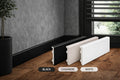 80 MM x 15 MM x 2200 MM Length – PVC Skirting Board -White / Black / Cashmere- Status Line