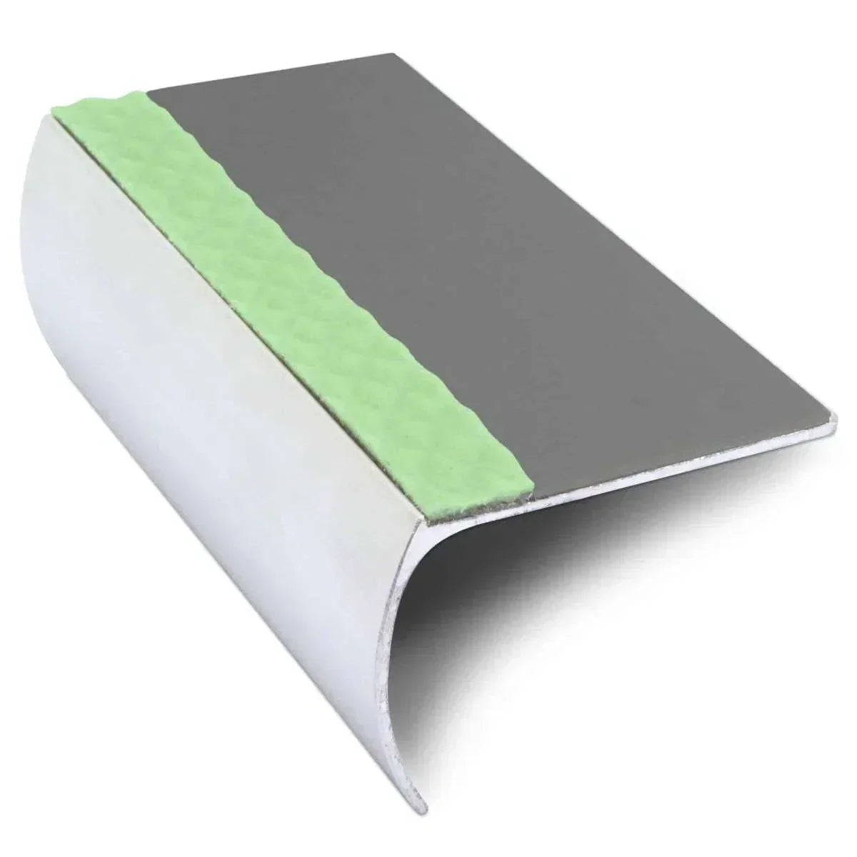 ASL03 57x40mm Aluminium Non Slip Stair Nosing Edge Trim With Pvc Insert