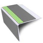 ASL27 75x58mm DDA Compliant Aluminium Non Slip Stair Nosing Edge Trim With Pvc Insert