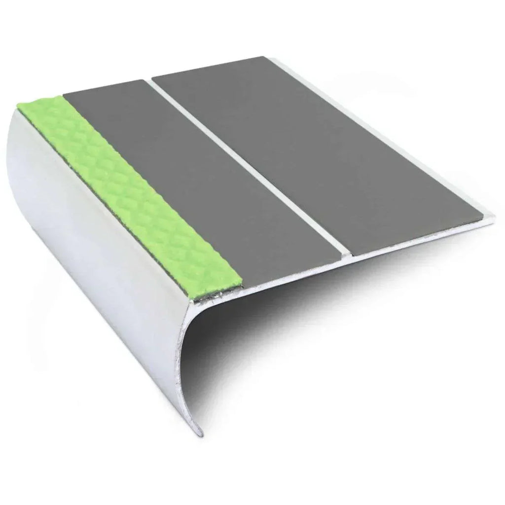 ASL29 87x40mm Aluminium Non Slip Stair Nosing Edge Trim With Pvc Insert