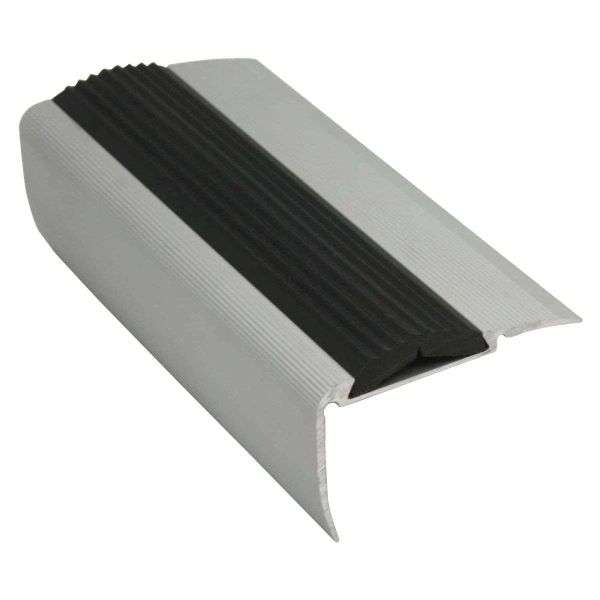 NRE05 – 54 x 30mm Non Slip Aluminium Stair Nosing With Rubber Insert 2.7m