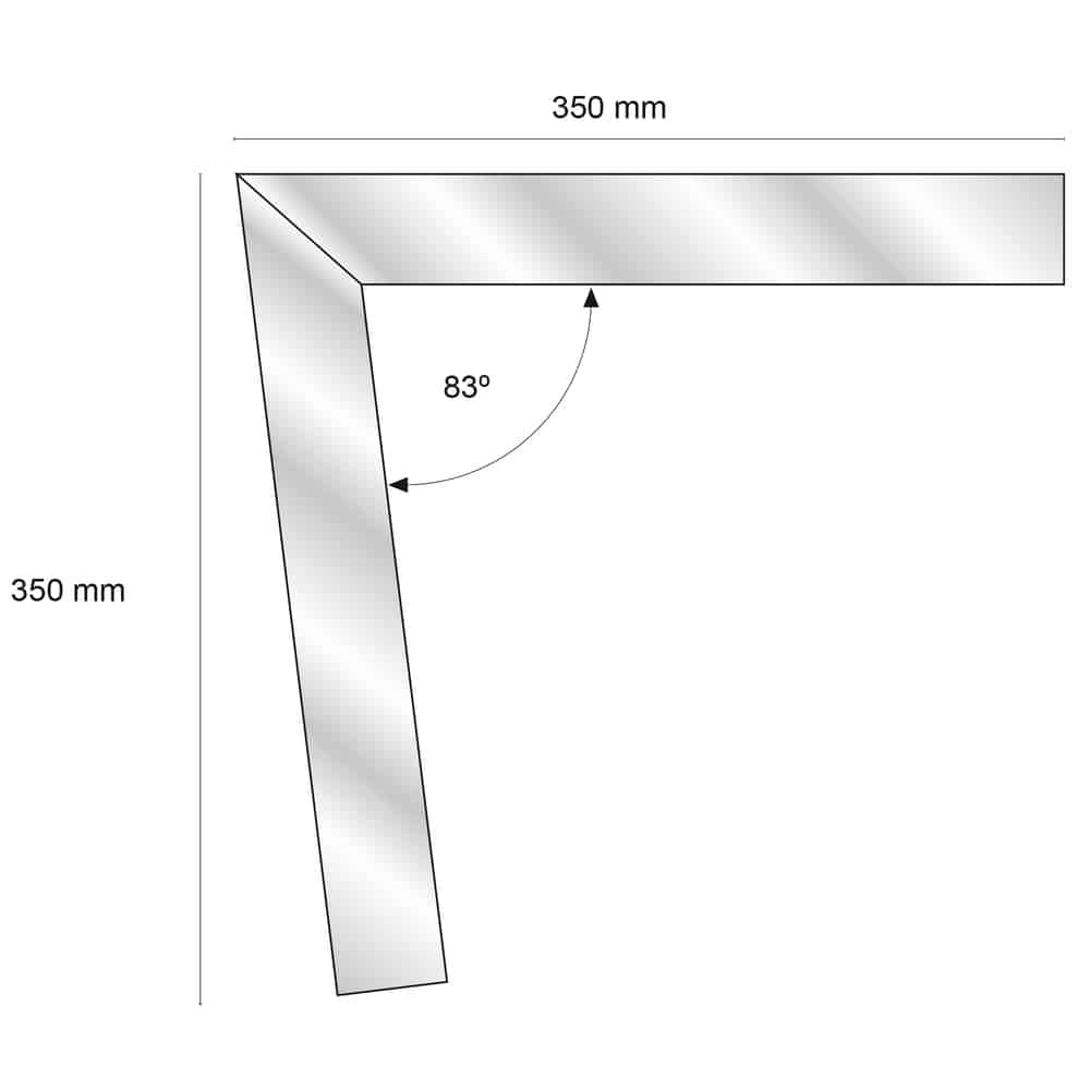 NSA Rakeback – 42mm Stair Edge Trim Pre-Formed 350mm Length