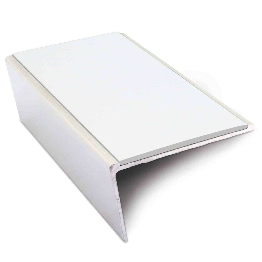 NSL02 57x32mm Aluminium Rakeback Stair Nosing with Anti-Slip PVC Insert