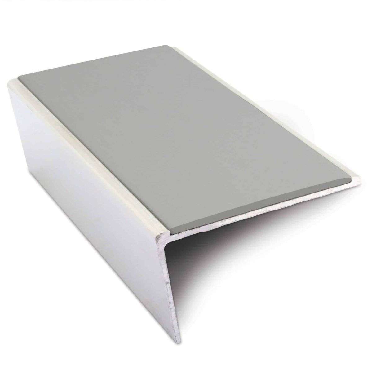 NSL02 57x32mm Aluminium Rakeback Stair Nosing with Anti-Slip PVC Insert