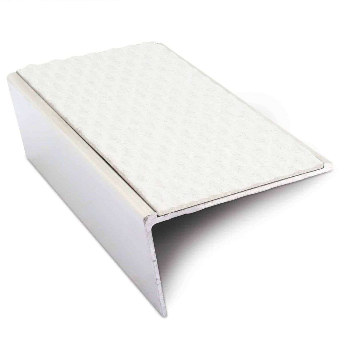NSL02 57x32mm Aluminium Rakeback Stair Nosing with Anti-Slip PVC Insert