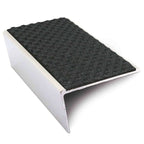 NSL02 57x32mm Aluminium Rakeback Stair Nosing with Anti-Slip PVC Insert