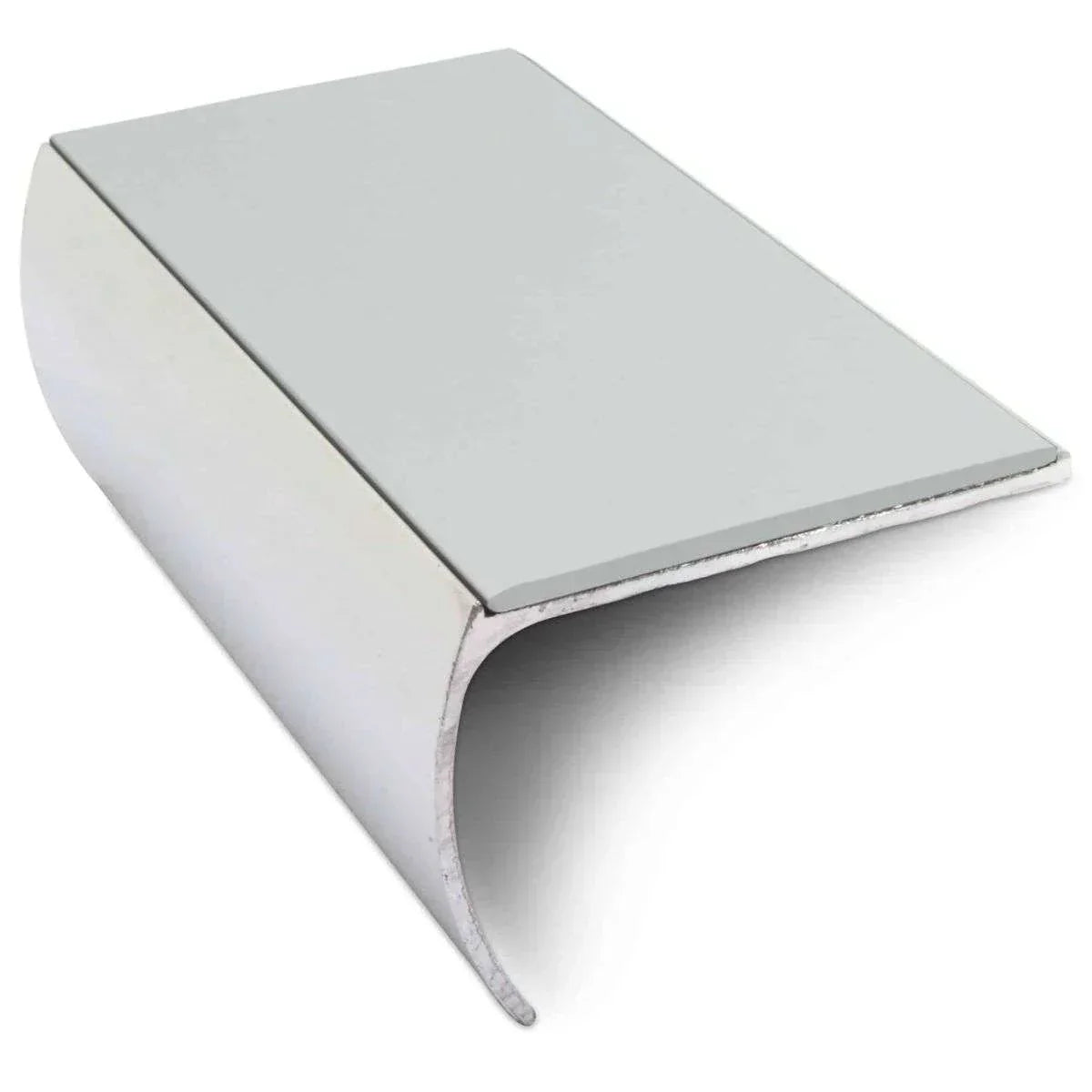 NSL03 57 x 40mm Aluminium Non Slip Stair Nosing Bullnose Edge Trim With Pvc Insert