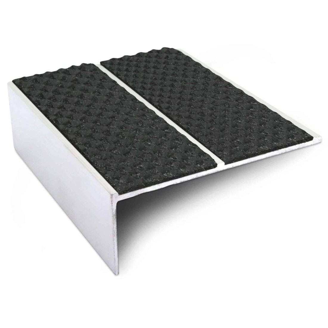 NSL09 Tredsafe 85 x 32mm Aluminium Stair Nosing with PVC Anti-Slip Insert