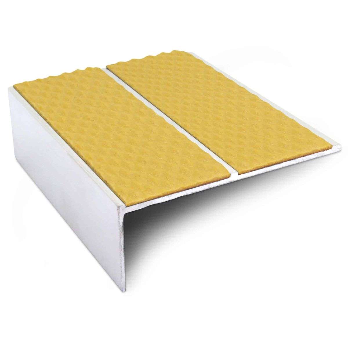 NSL09 Tredsafe 85 x 32mm Aluminium Stair Nosing with PVC Anti-Slip Insert