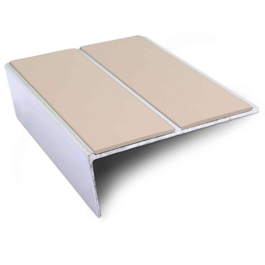 NSL10 85x32mm Aluminium Wide-Tread Stair Nosing with PVC Grip Insert