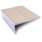 NSL10 85x32mm Aluminium Wide-Tread Stair Nosing with PVC Grip Insert