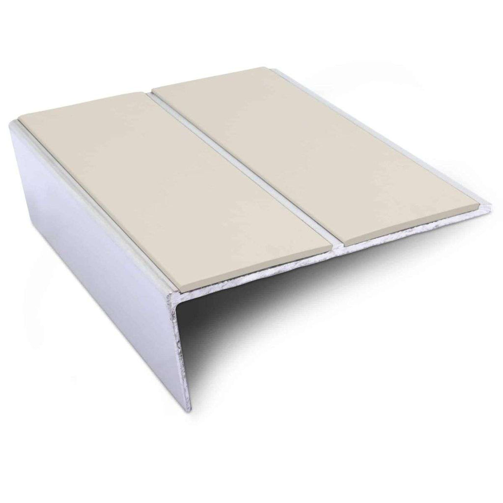 NSL10 85x32mm Aluminium Wide-Tread Stair Nosing with PVC Grip Insert