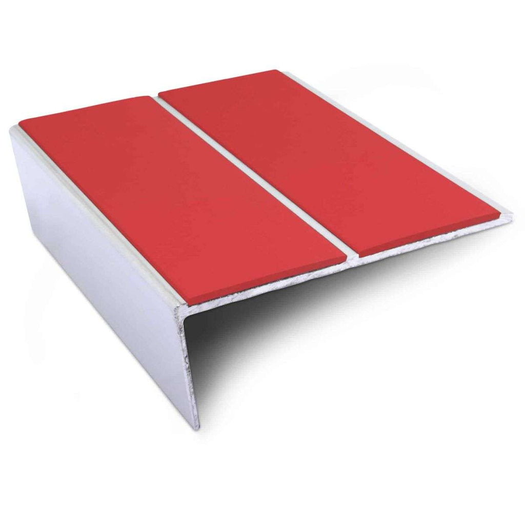 NSL10 85x32mm Aluminium Wide-Tread Stair Nosing with PVC Grip Insert