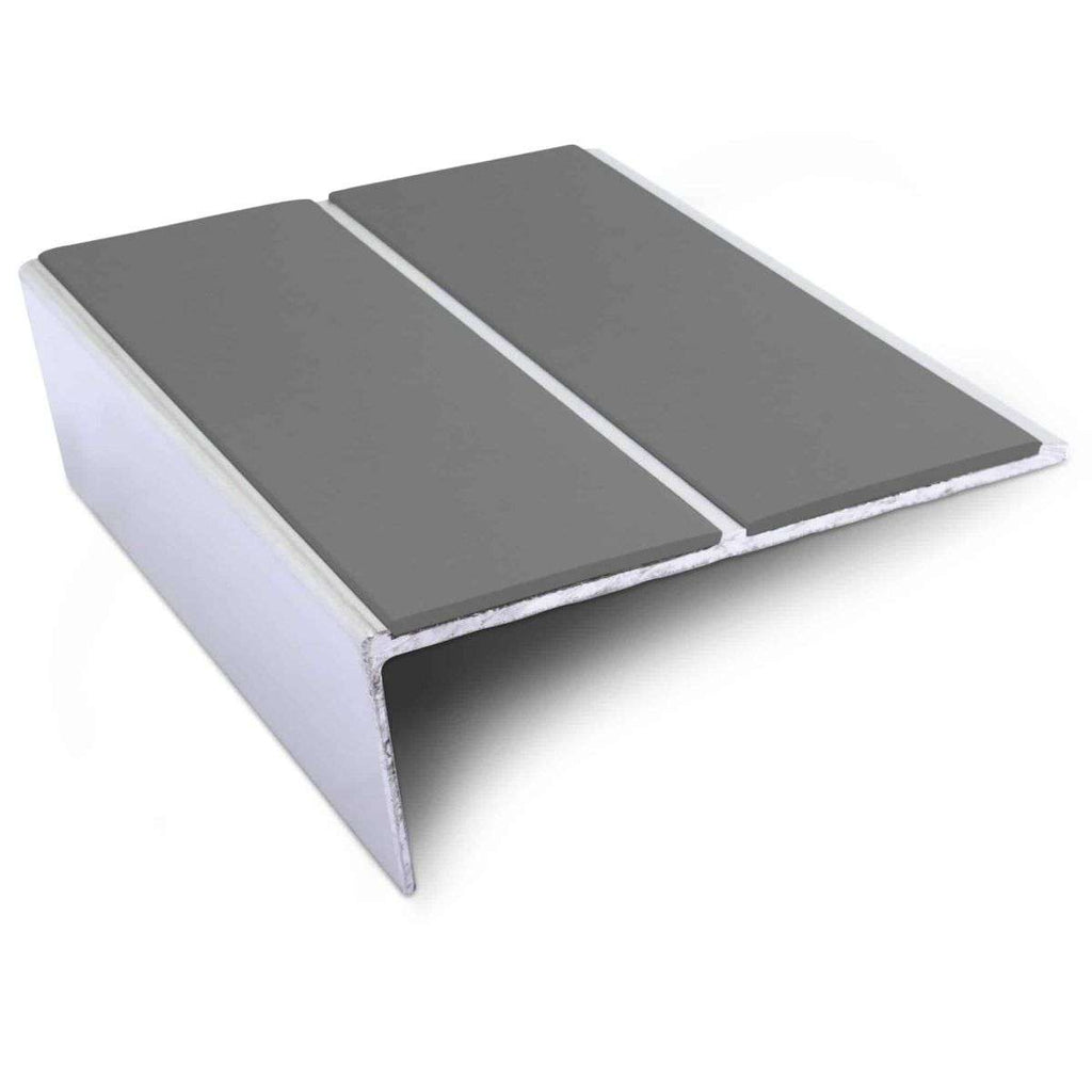 NSL10 85x32mm Aluminium Wide-Tread Stair Nosing with PVC Grip Insert