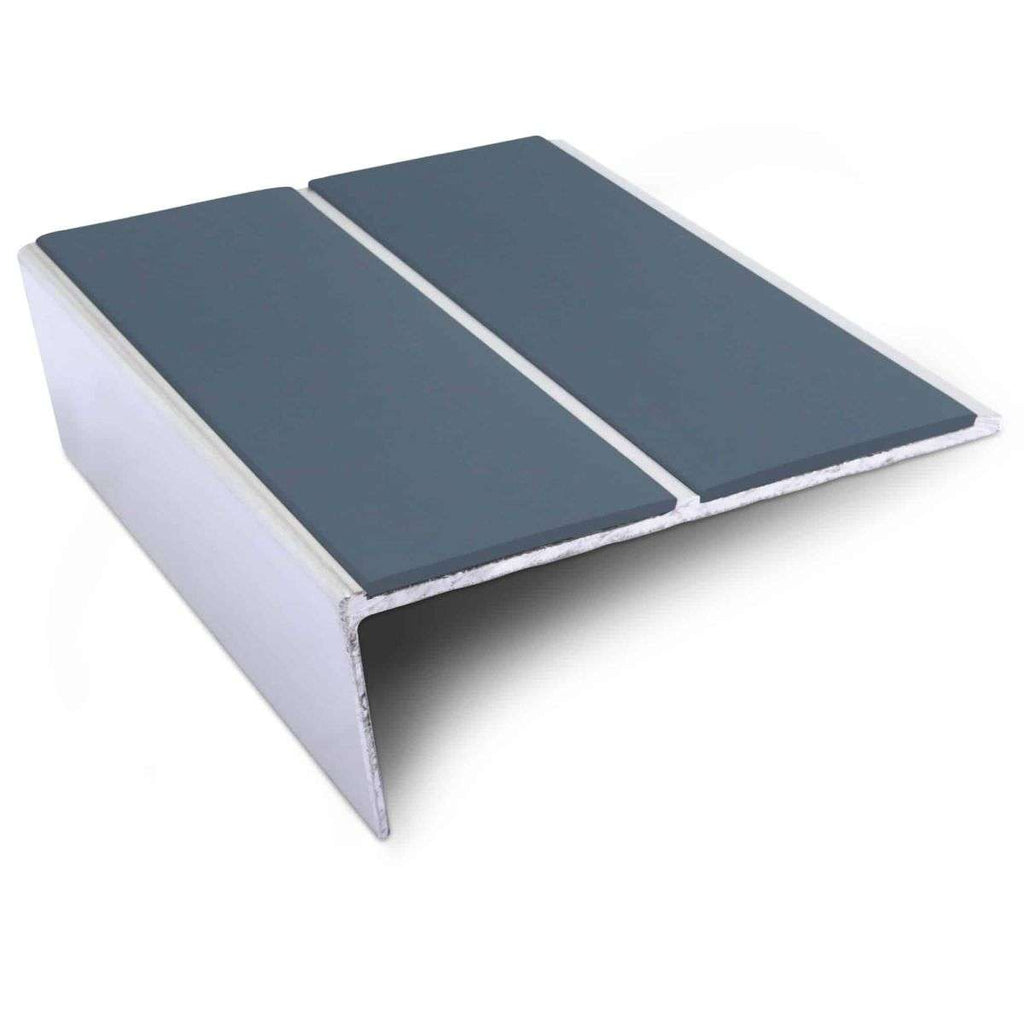 NSL10 85x32mm Aluminium Wide-Tread Stair Nosing with PVC Grip Insert