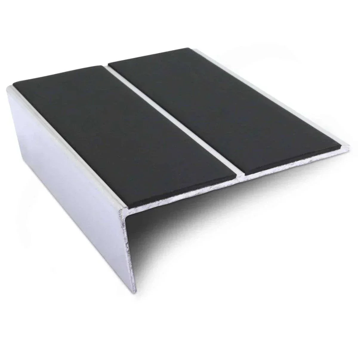 NSL10 85x32mm Aluminium Wide-Tread Stair Nosing with PVC Grip Insert