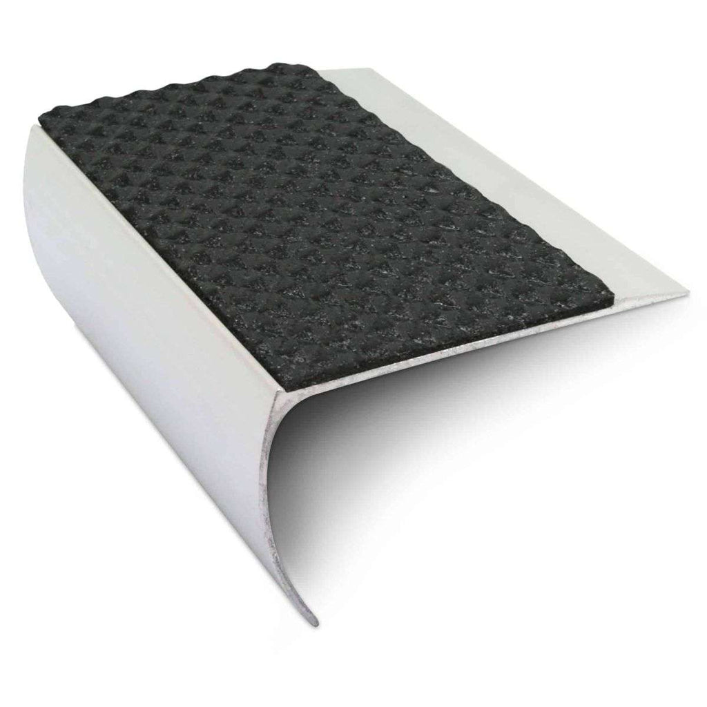 NSL25 Tredsafe 69 x 40mm Aluminium Non Slip Stair Nosing Edge Trim With PVC Insert