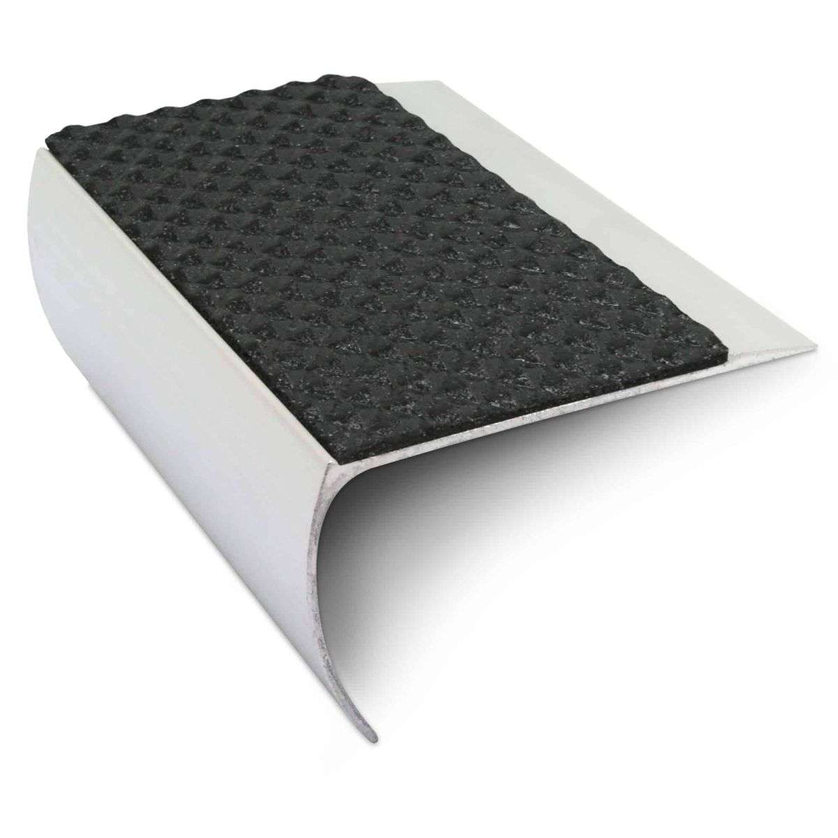 NSL25 Tredsafe 69 x 40mm Aluminium Non Slip Stair Nosing Edge Trim With PVC Insert