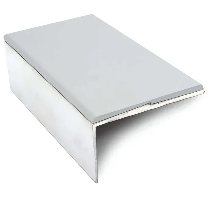 NXFS06 Aluminium Rakeback Stair Nosing – 62mm x 33mm Safety Profile