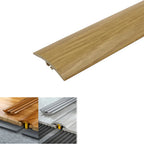 Wooden floor trim with specifications and illustrations on a white background