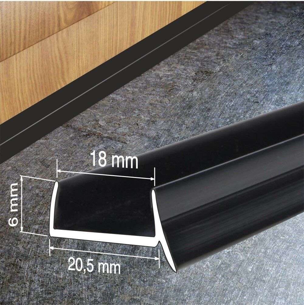 18mm PVC Kitchen Plinth Seal Strip – Waterproof Cabinet Base Trim