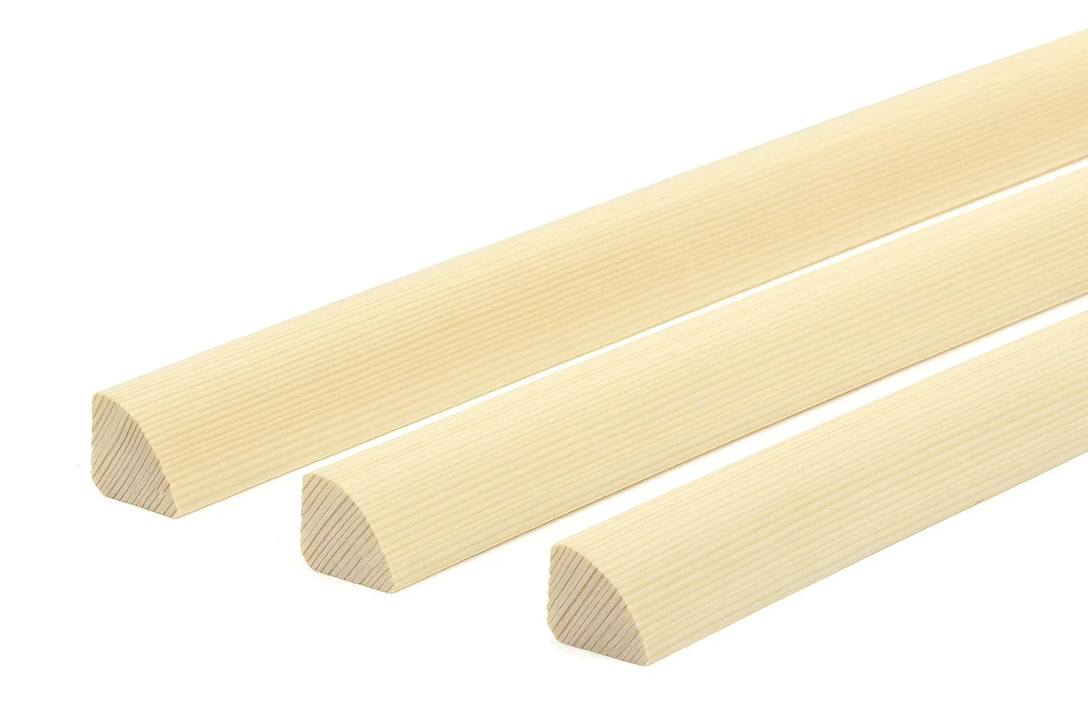 Pine Wood Quadrant Trim 10mm, 12mm & 20mm – Natural Decorative Flooring Edge Beading (1m & 2.4m)