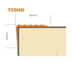 Flexible Anti-Slip Self-Adhesive Stair Nosing 735-ND ( 1200mm x 40mm x 25mm )